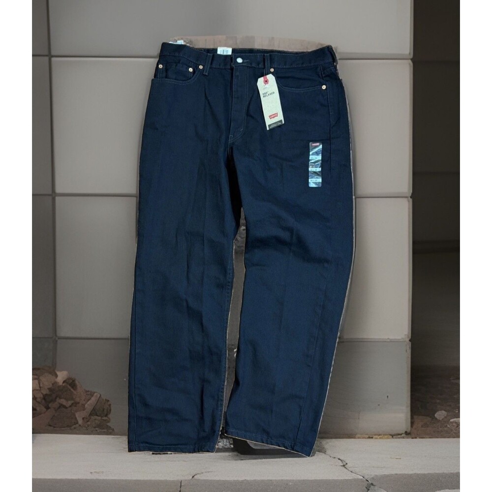 Vintage Levis 550 Jeans Mens 38x30 Black Denim Relaxed Fit Tapered Leg New Y2K
